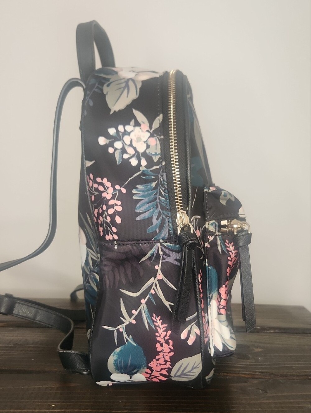 Kate Spade Black Floral Mini Backpack - Picture 4 of 14